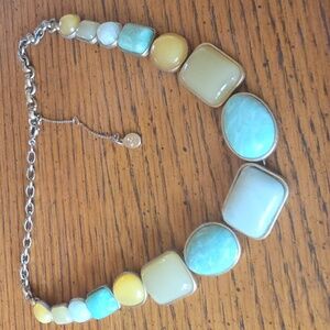 The Loft bezel-set stone statement necklace